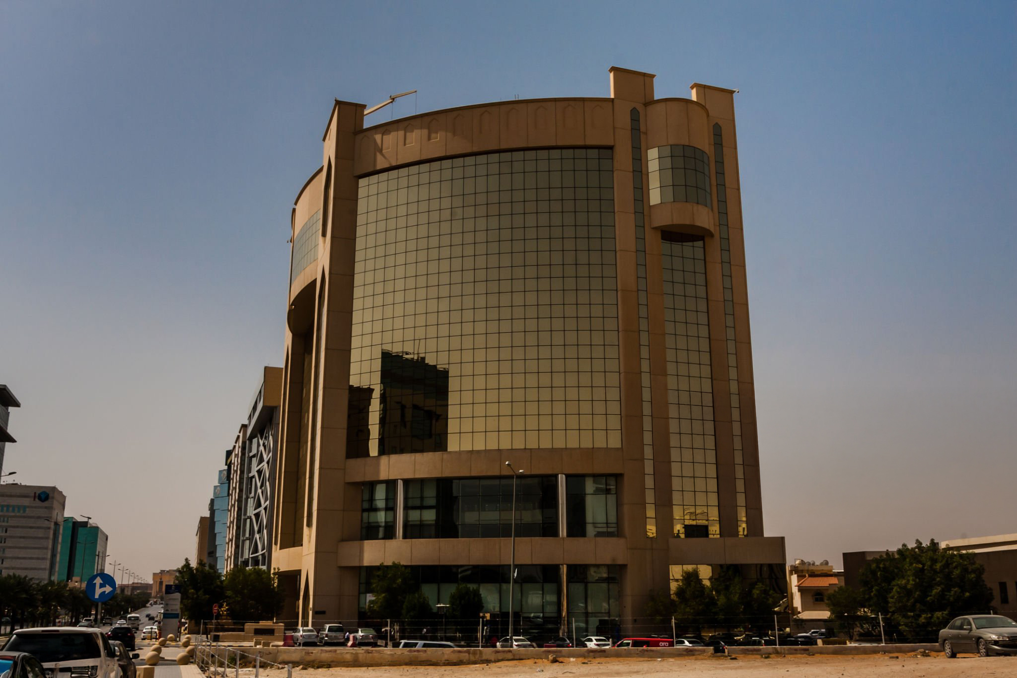 Example of the modern office architecture in the downtown of Riyadh, Saudi Arabia